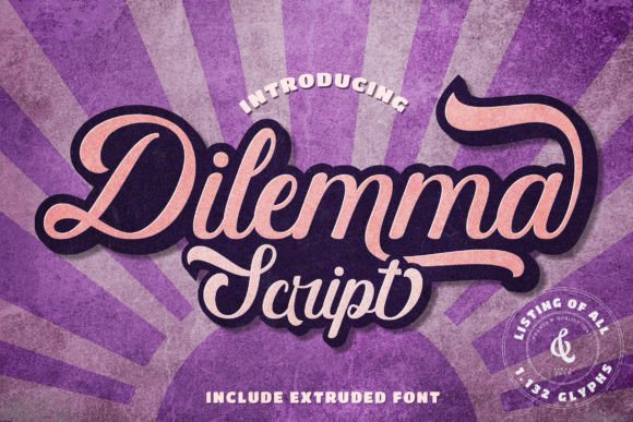 Dilemma Script: Vintage Bold Font