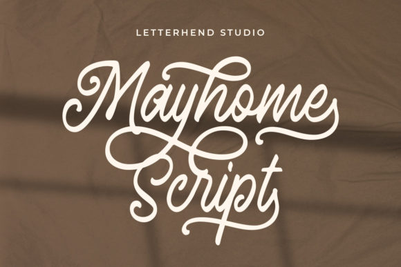 Mayhome Script: A Vintage Font for Polished Branding