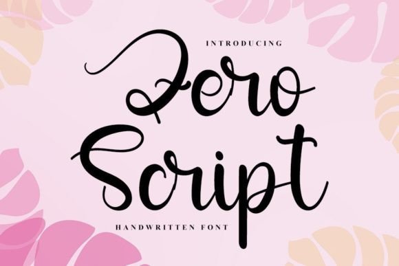 Zero Script: A Handwritten Font for Creative Projects